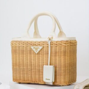 Bolsa Prada Wicker and Linen
